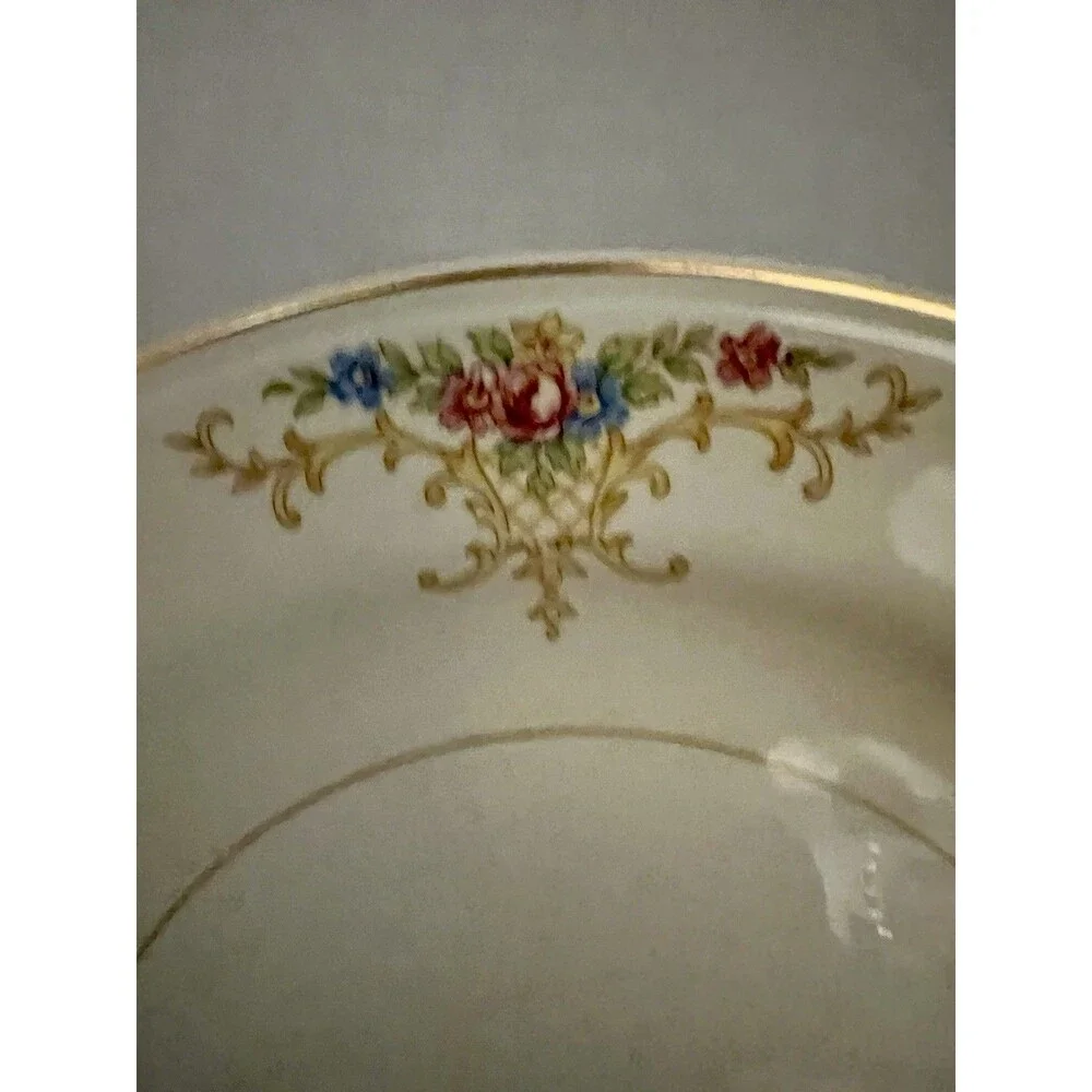 4 Vintage Homer Laughlin Eggshell Nautilus Rochelle 9” Dinner Plates